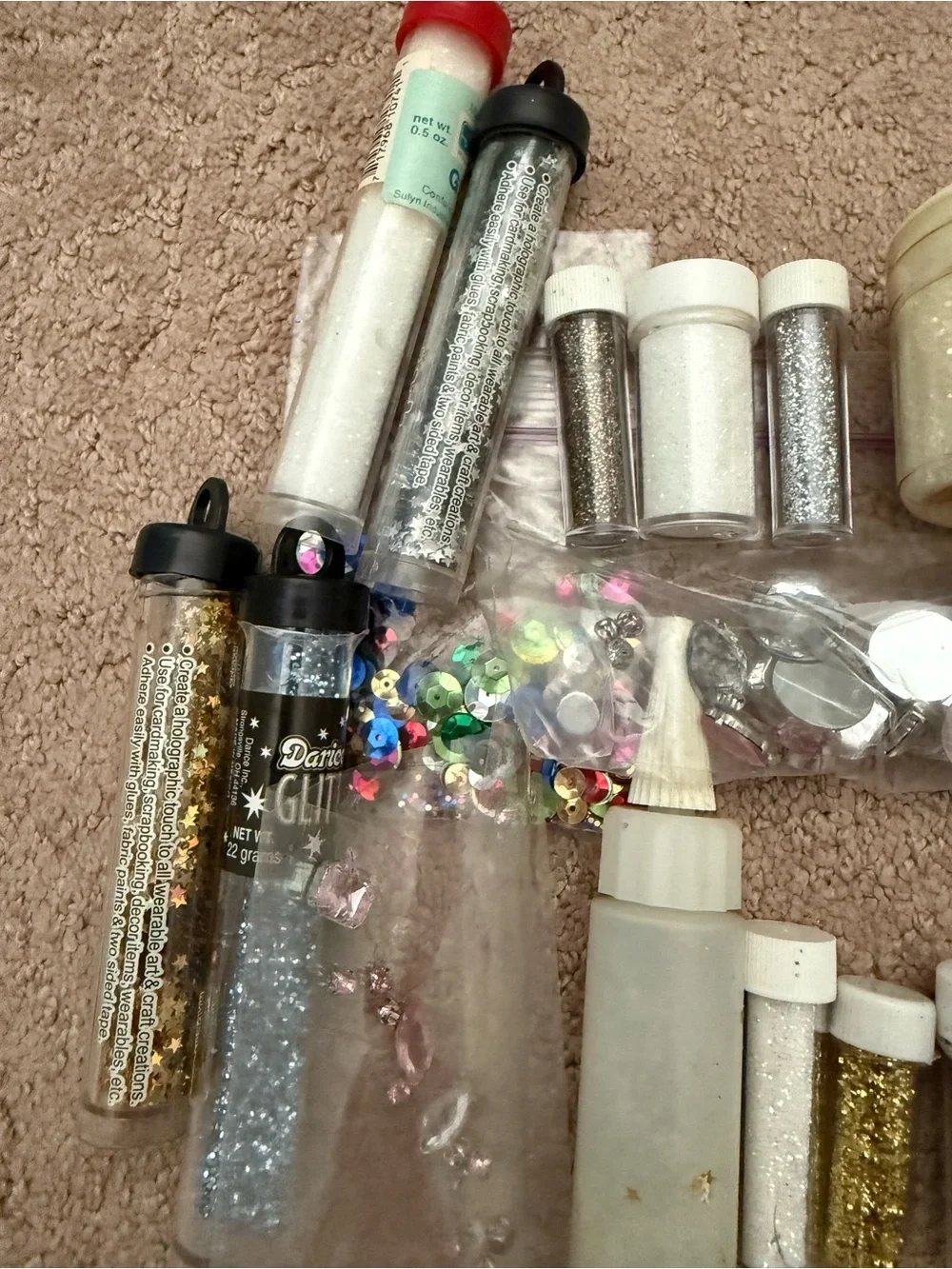 Lot of Assorted Glitter and Rhinestones | Arts & Crafts Supplies